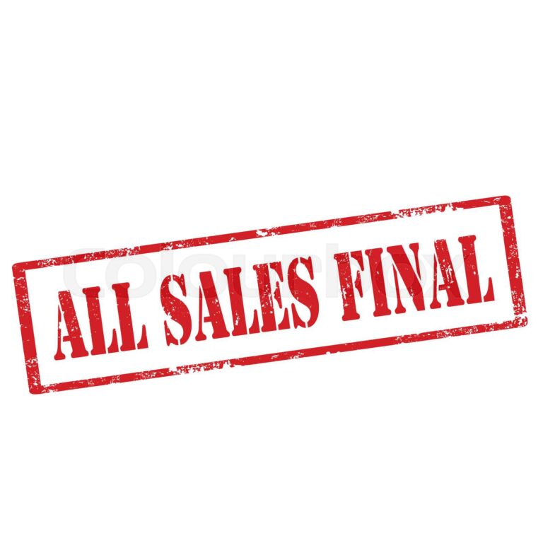 What Does All Sales Final Mean