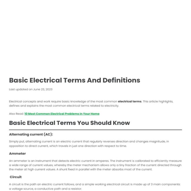 What Does Common Mean In Electrical