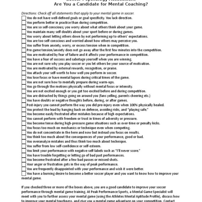 What Do Men’s Soccer Questionnaire Mean