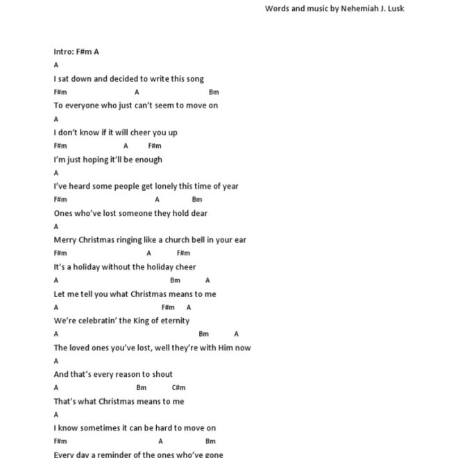 What Is Christmas Means To Me