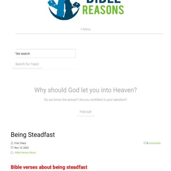 What Does Steadfast Mean In The Bible