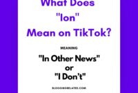 What Is Ion Mean In Text