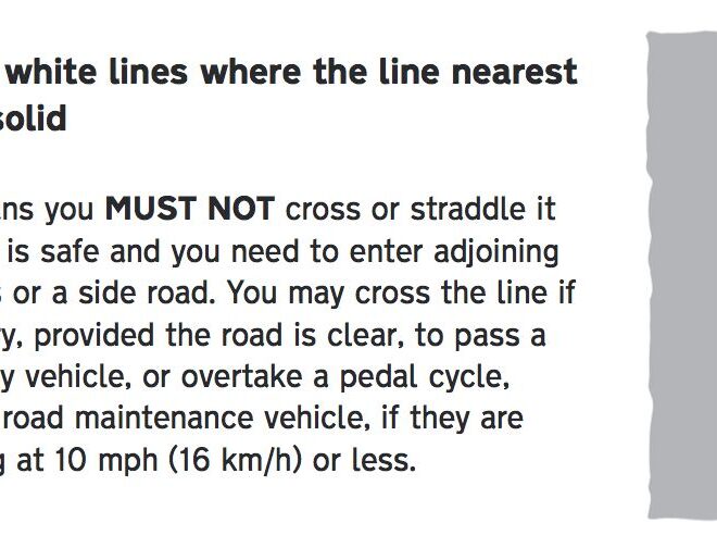 What Do The Solid White Lines On The Road Mean