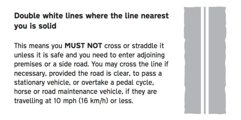 What Do The Solid White Lines On The Road Mean