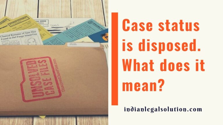 What Does It Mean For A Case To Be Disposed