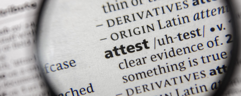 What Does Attest Mean On A Contract