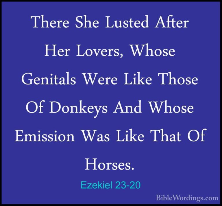 What Does Ezekiel 23 20 Mean