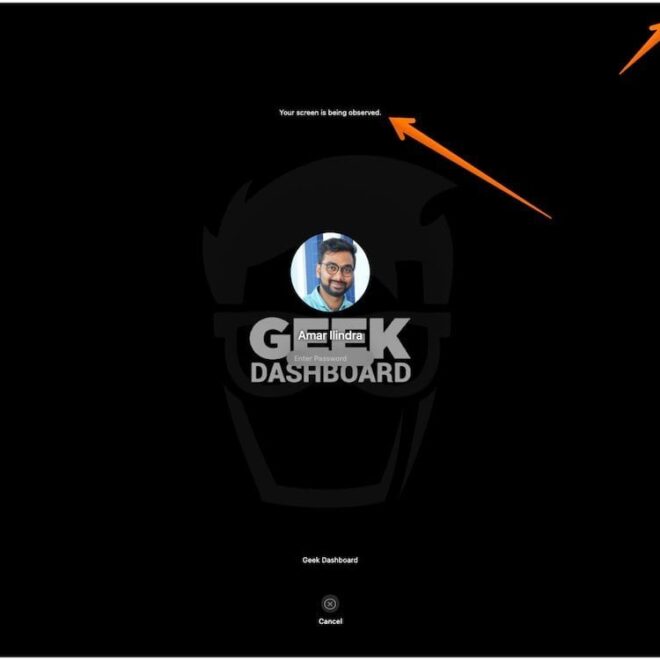 What Does Your Screen Is Being Observed Mean