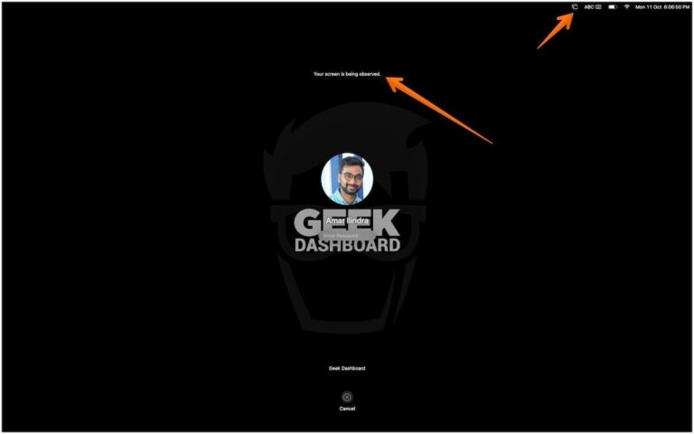 What Does Your Screen Is Being Observed Mean