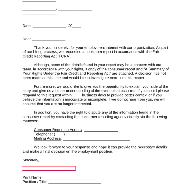 What Does Pre Adverse Action Mean