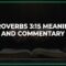 What Does Proverbs 3 15 Mean