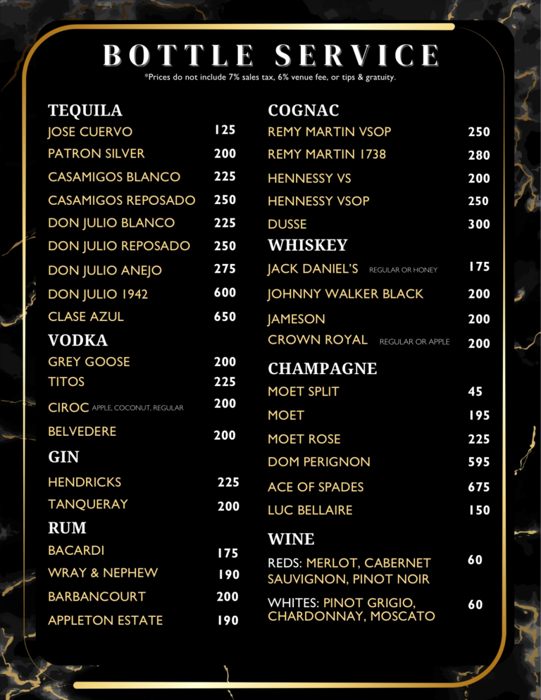 What Does Bottle Service Mean