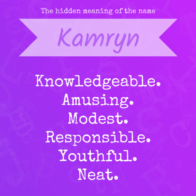 What Does The Name Kamryn Mean