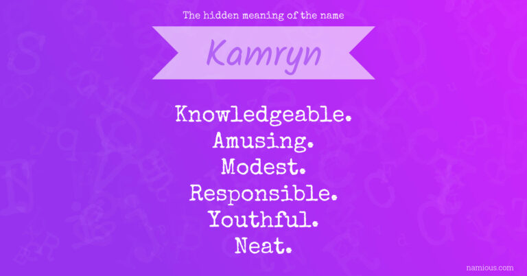 What Does The Name Kamryn Mean