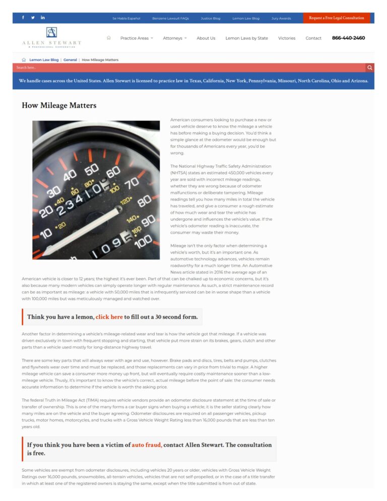 What Does Mileage On Cars Mean