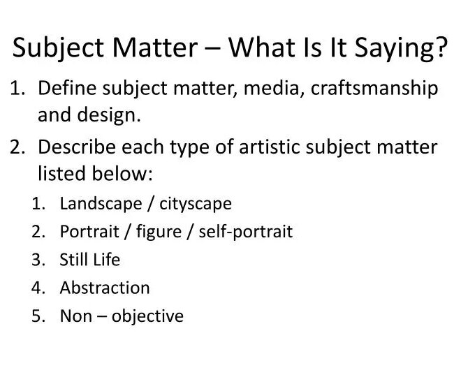 What Does Depth Subject Matter Mean For College