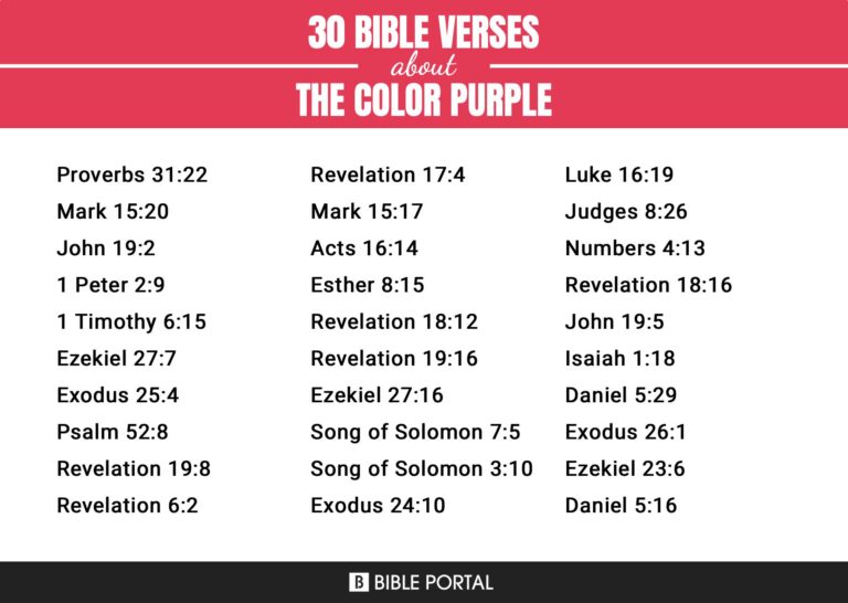 What Do The Color Purple Mean In The Bible