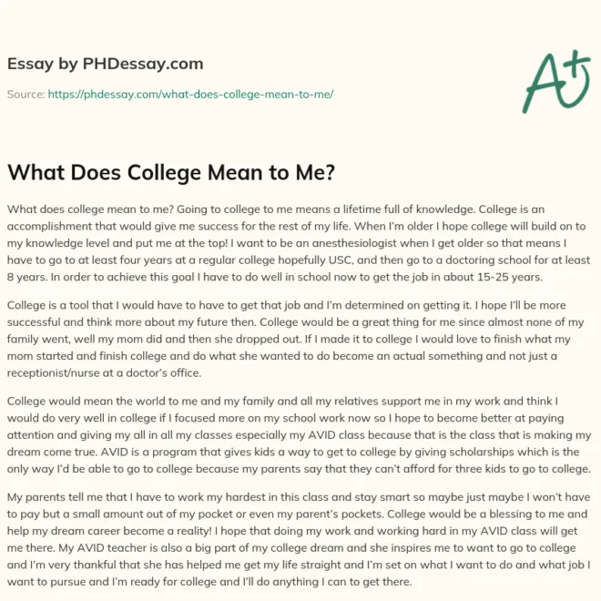 What Does Some College Mean