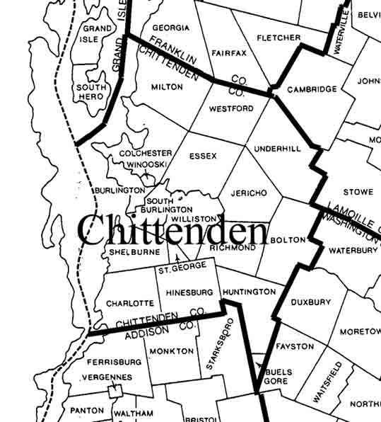 Chittenden County Vermont Maps