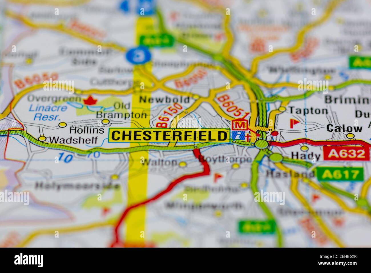 Map of Chesterfield in High-Resolution
