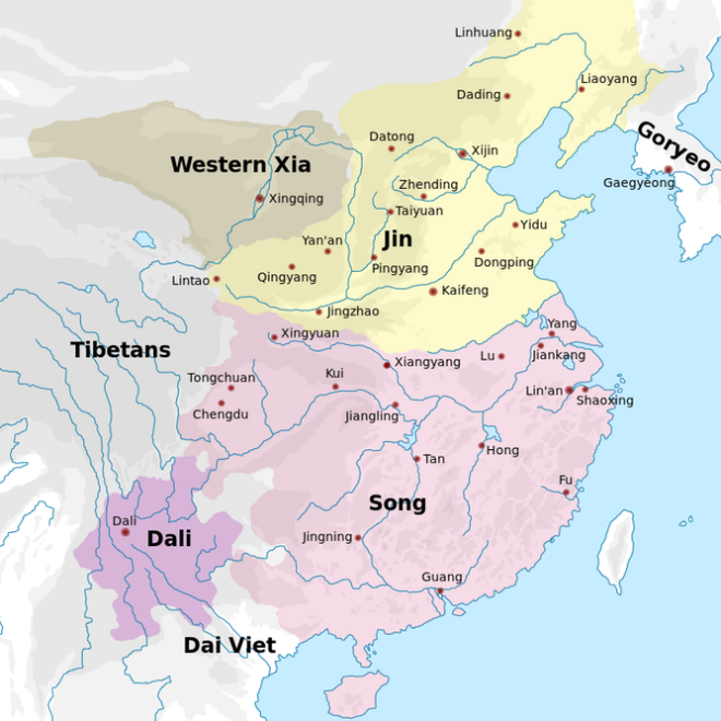 Map Of China In The Middle Ages