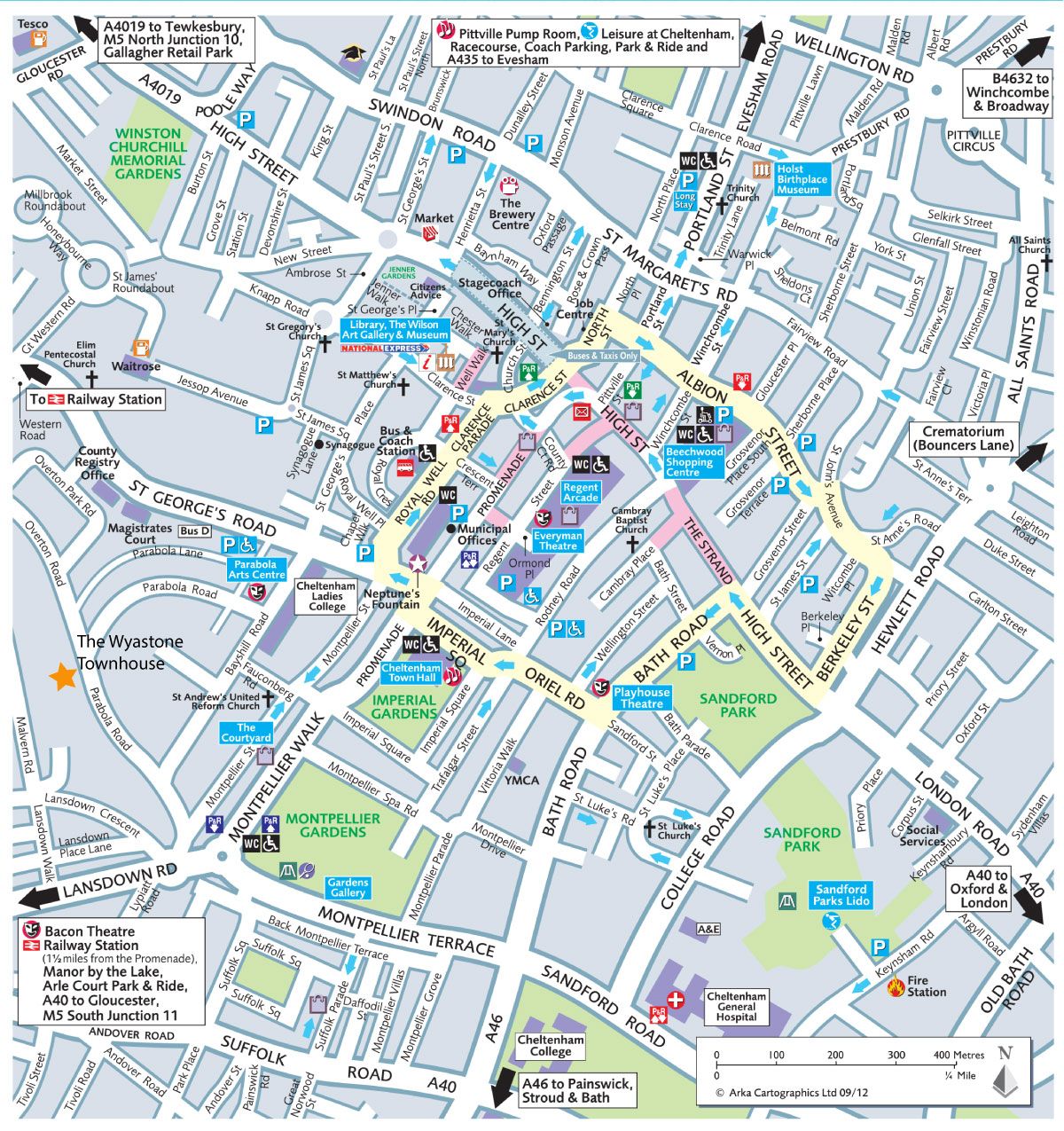 Cheltenham Town Centre Map