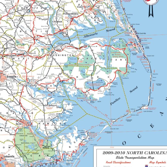 Map Of Coastal North Carolina