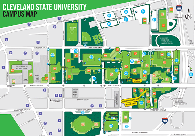 Cleveland State University Campus Map - Map
