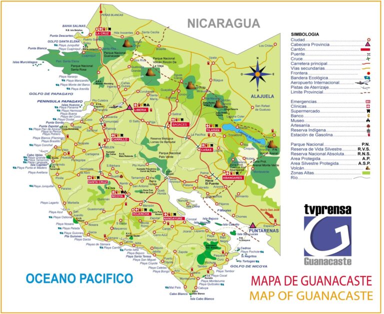 Map Of Guanacaste