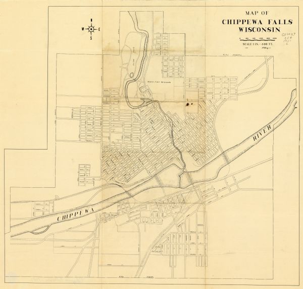 Map of Chippewa Falls, Wisconsin | Map or Atlas | Wisconsin Historical