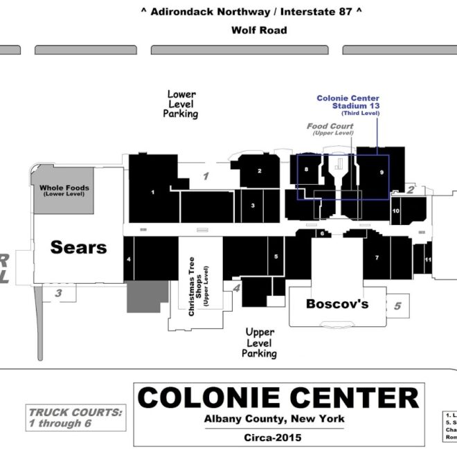 Map Of Colonie Center Mall