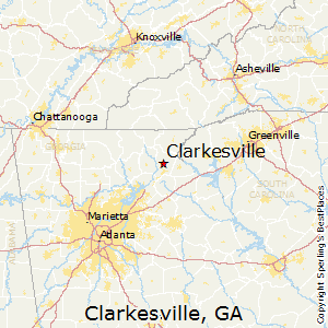 Urban Map of Clarkesville, GA