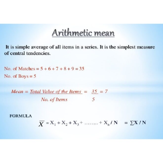 what is arithmetic mean