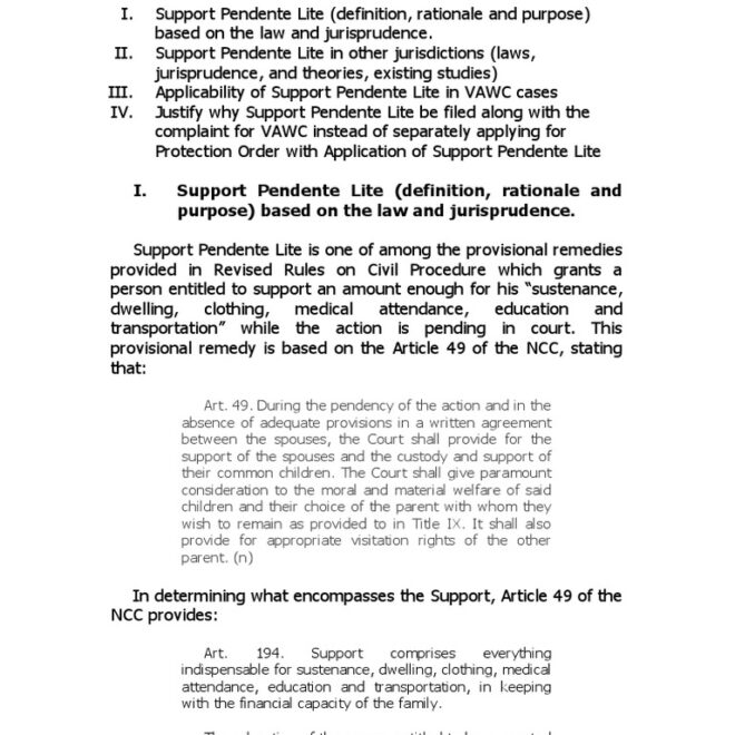 What Does Pendente Lite Mean