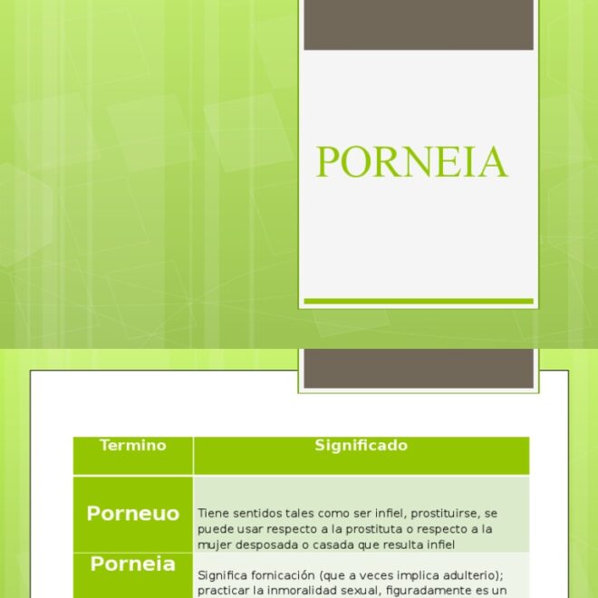 What Does Porneia Mean