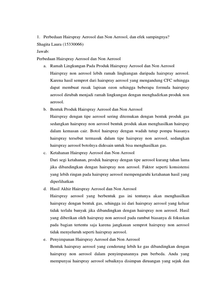 What Does Non Aerosol Mean