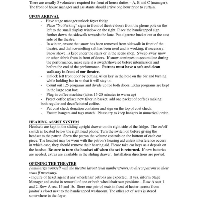 What Does Front Of House Mean