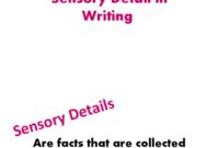 What Does Sensory Details Mean
