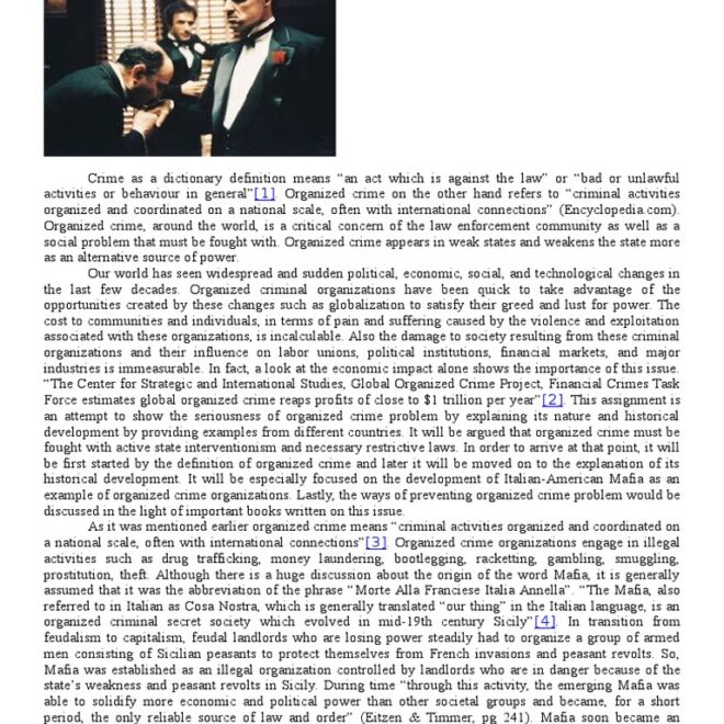 What Does Engaging In Organized Crime Mean