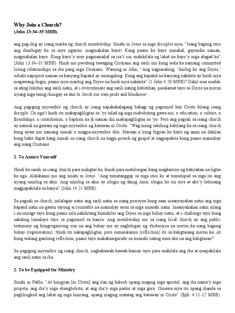 What Does It Mean To Join A Church