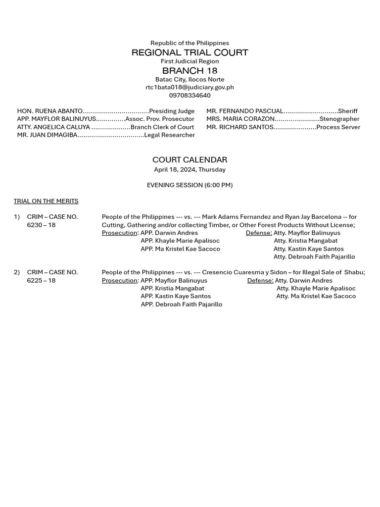 What Does Calendar Call Mean In Court