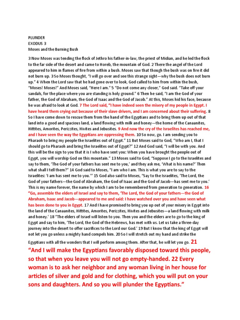 What Does Plunder Mean In The Bible