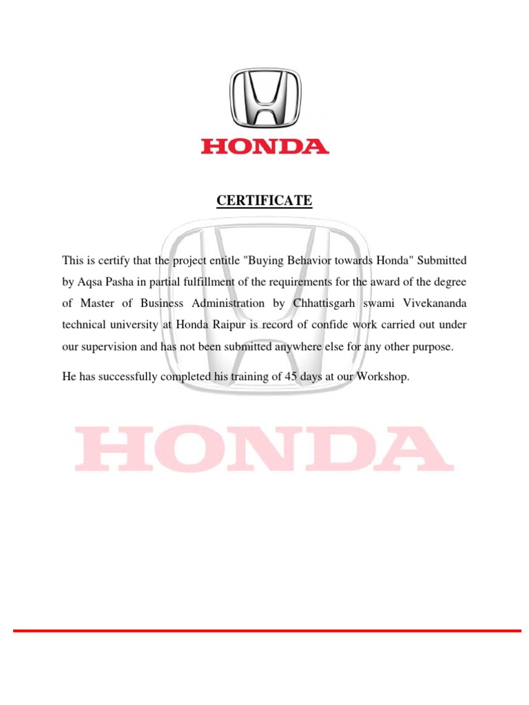 What Does A Certified Honda Mean