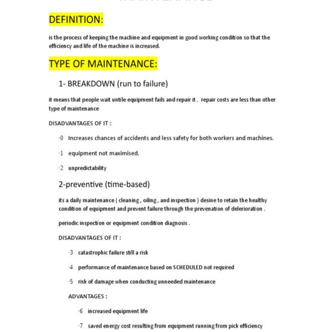 What Does Maintenance Other Mean