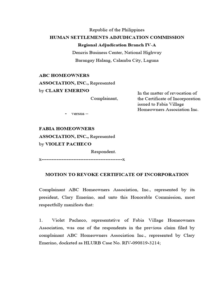 What Does Motion To Revoke Mean