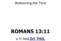 What Does Redeeming The Time Mean