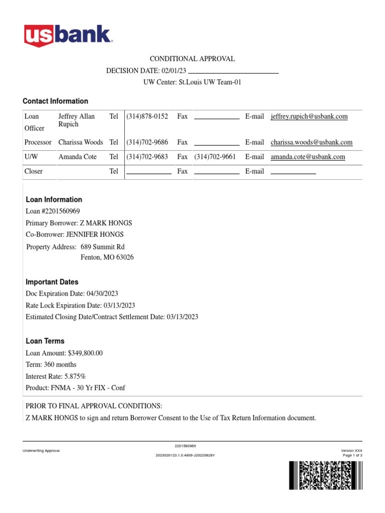 What Does A Conditional Approval Mean