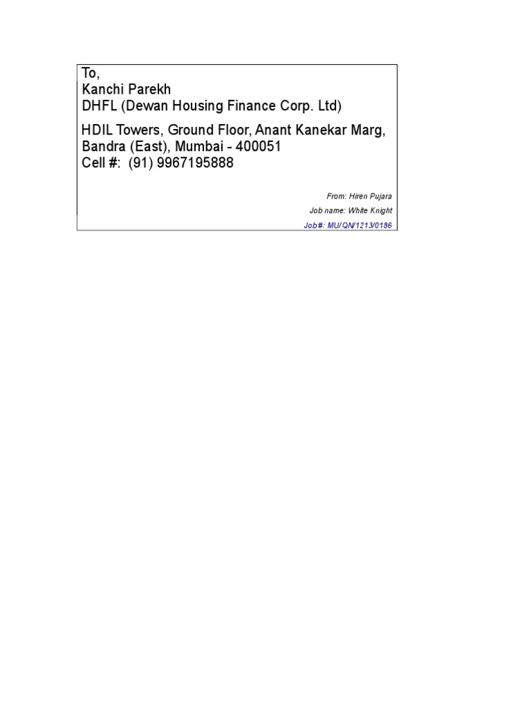 What Does Address Label Mean