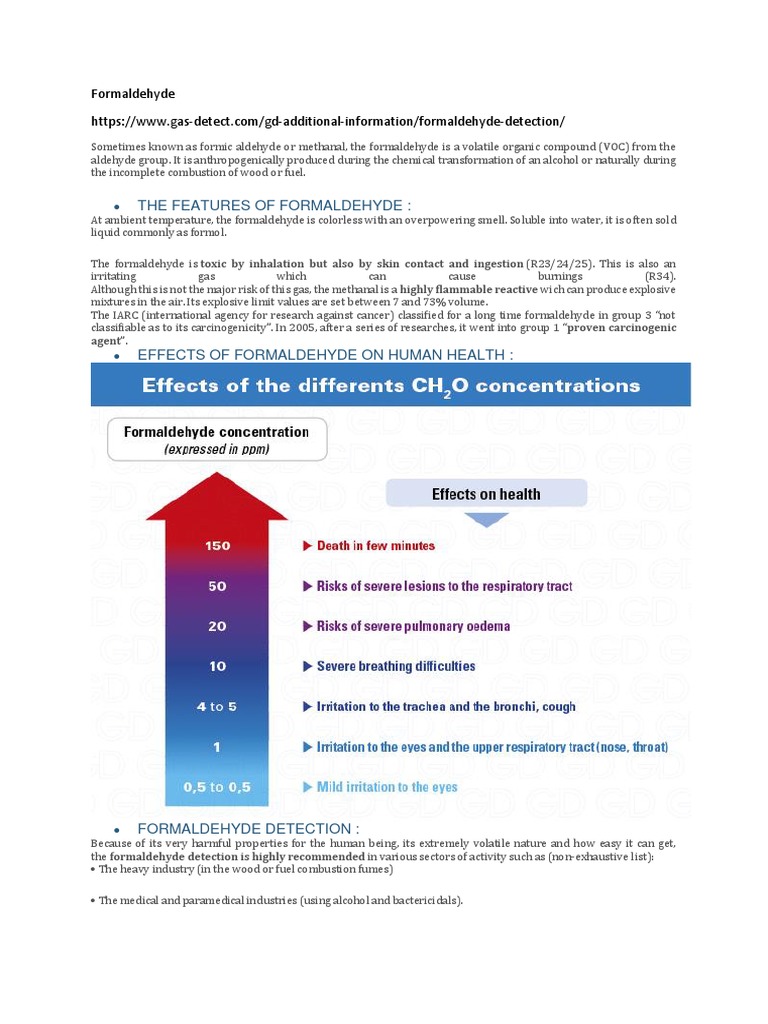 What Does Compliant For Formaldehyde Mean