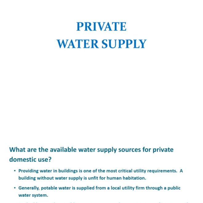 What Does Private Water Mean